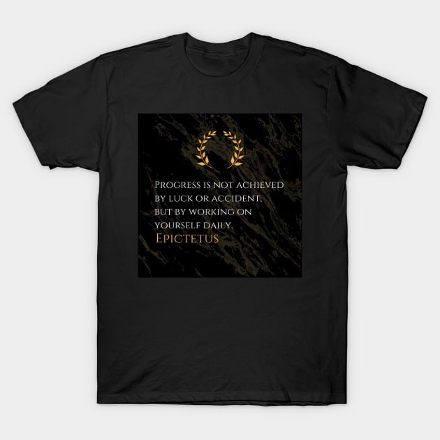 Epictetus's Blueprint for Progress T-Shirt by Dose of Philosophy